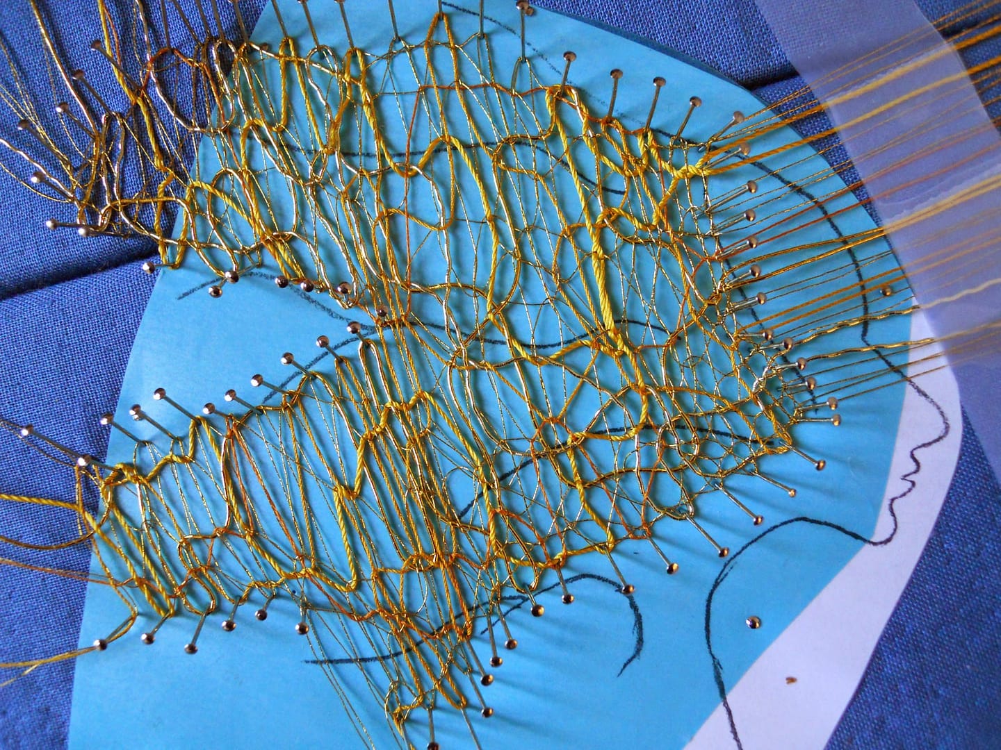 Close-up of Lion Woman's mane