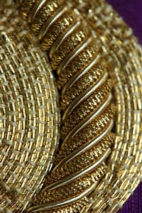 Cutwork Cutwork with Bright check and rough purl