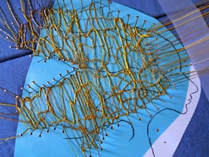 Close-up of Lion Woman's mane