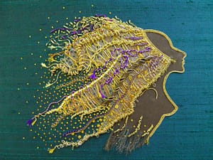 Lion woman in Creative Goldwork by Marina Berts